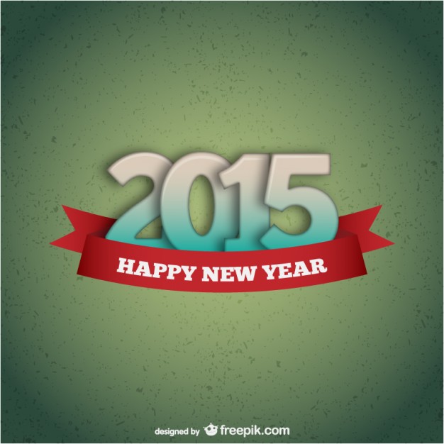 Happy 2015 vector card  Vector |   Download