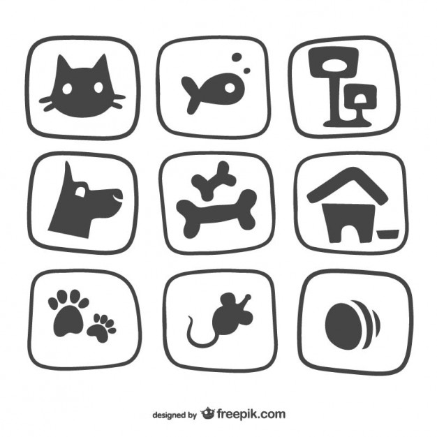 Pet icons pack  Vector |   Download