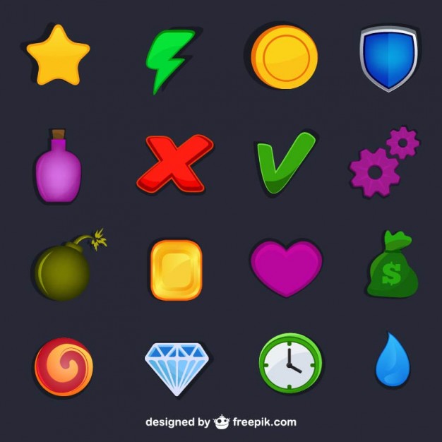 Gaming icons pack  Vector |   Download