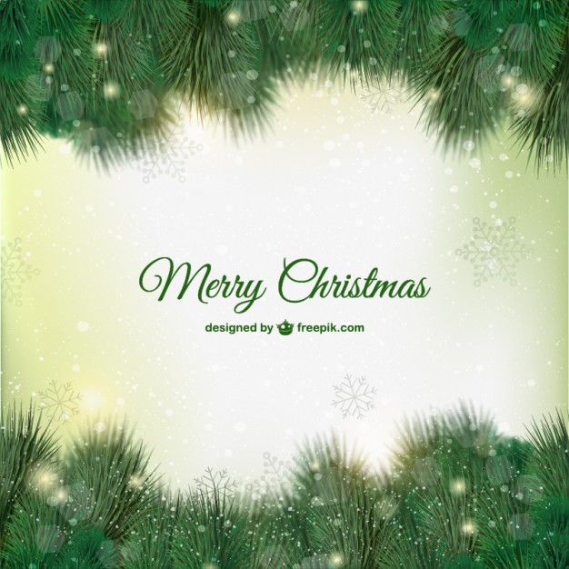 Green Christmas card  Vector |   Download