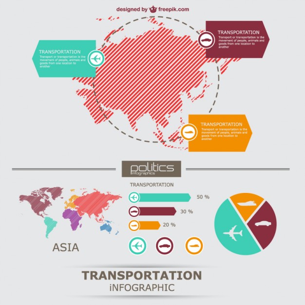 Transportation vector  information graphics   Vector |   Download