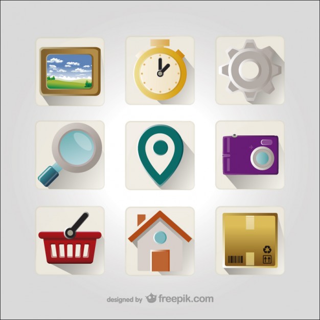3D Icons collection  Vector |   Download