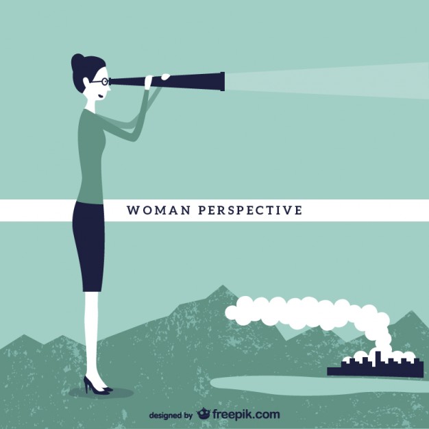Woman’s perspective concept design  Vector |   Download