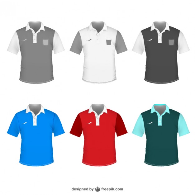 Polo shirt vector template  Vector |   Download