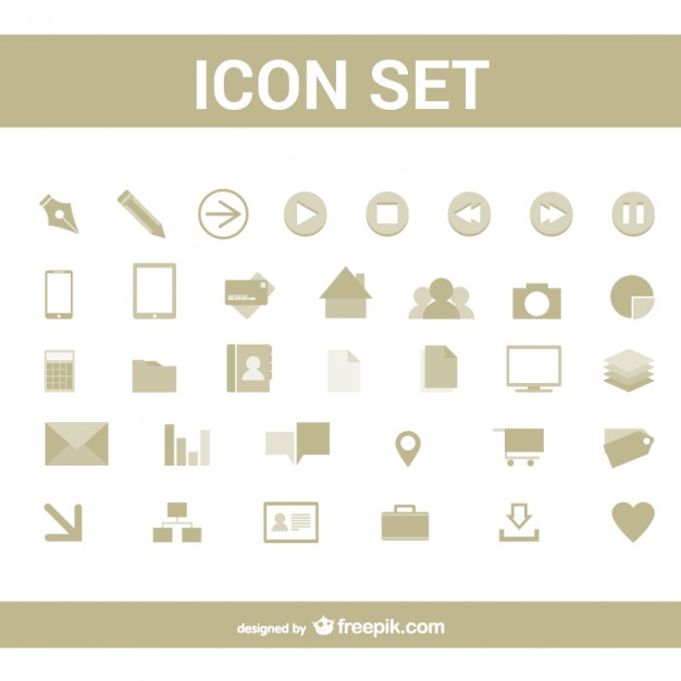 Simple icons set  Vector |   Download