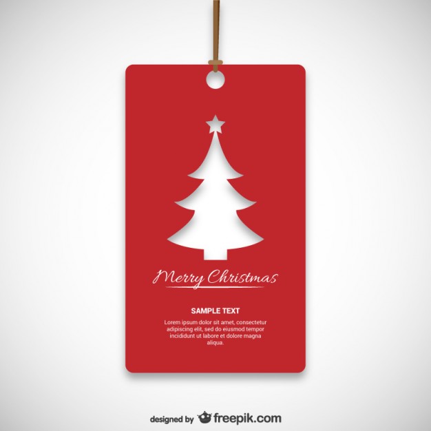 Christmas red tag  Vector |   Download