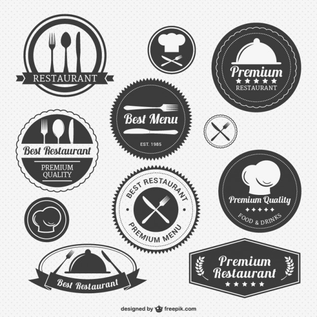 Vintage restaurant logos pack  Vector |   Download