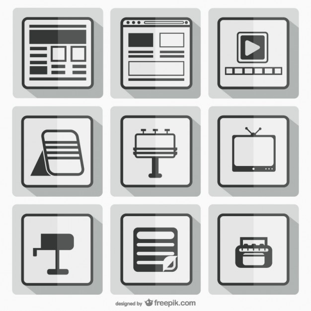 Black and white square icons  Vector |   Download