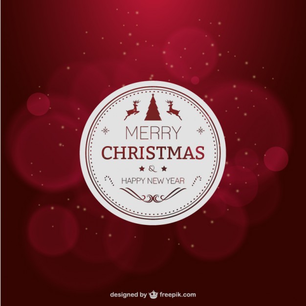 Elegant red Christmas card  Vector |   Download