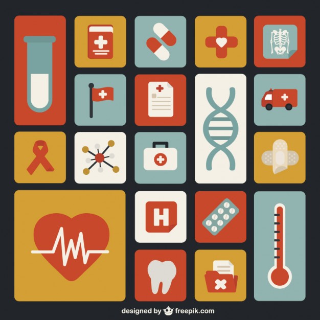 Medicine flat icons pack  Vector |   Download