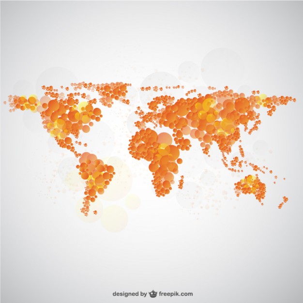World map bubble design  Vector |   Download