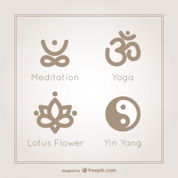 Yoga and meditation icons  Vector |   Download