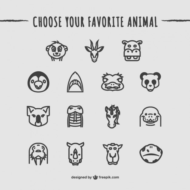 Animals icons pack  Vector |   Download