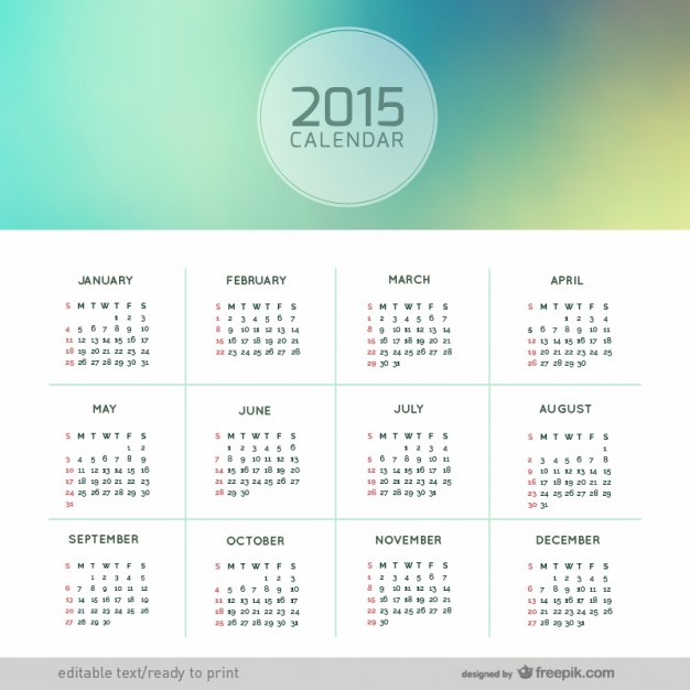 Abstract 2015 calendar  Vector |   Download