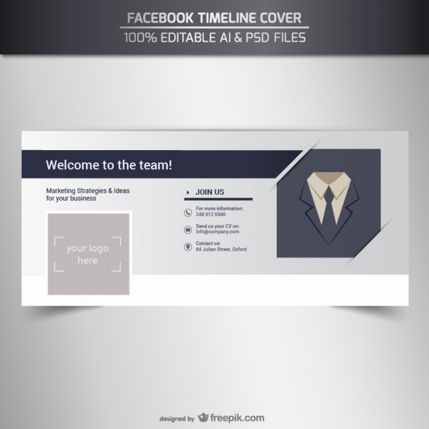Facebook business timeline cover  Vector |   Download