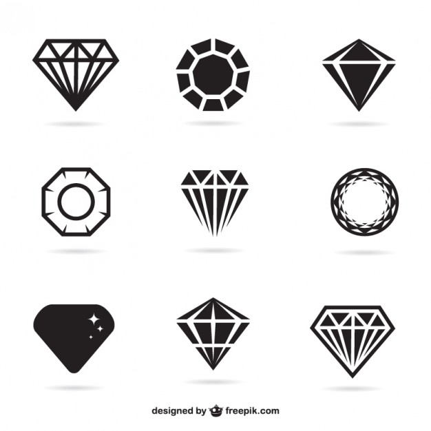 Flat jewels icons  Vector |   Download