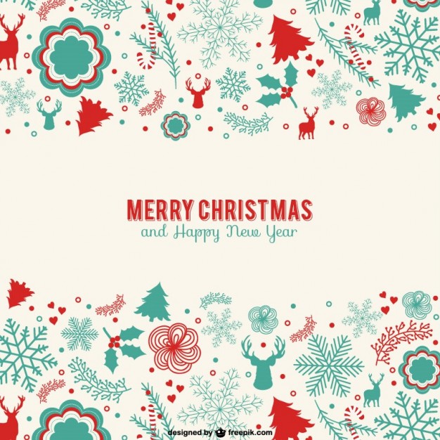 Vintage minimalist Christmas card  Vector |   Download