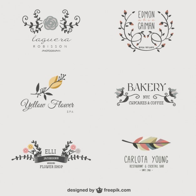 Floral business logos   Vector |   Download