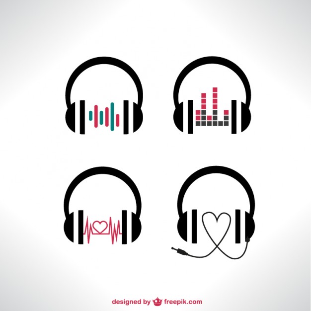 Vector headphones set  Vector |   Download