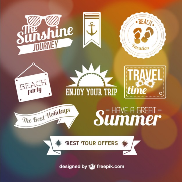 Summer graphic elements  Vector |   Download