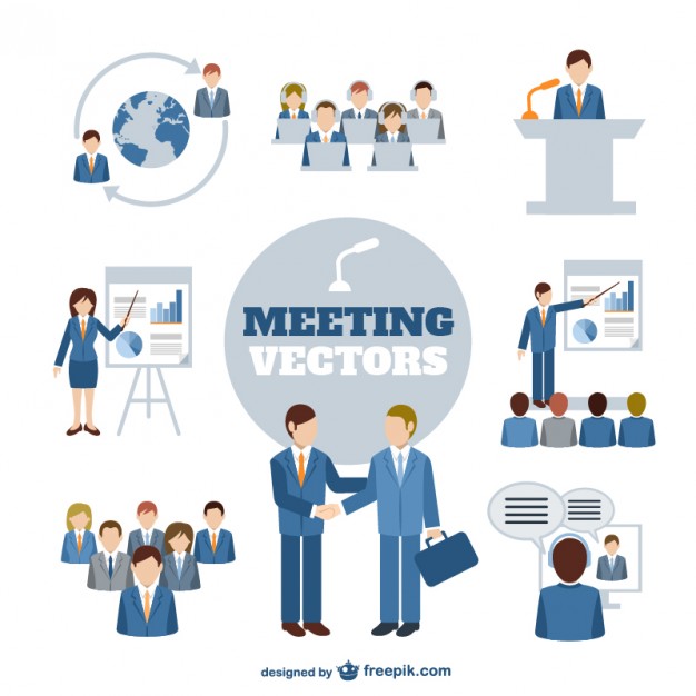 Business meeting vector graphics   Vector |   Download