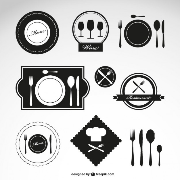 Restaurant vector symbols set   Vector |   Download