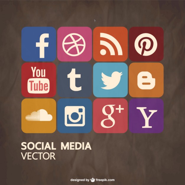Social media  vector   Vector |   Download