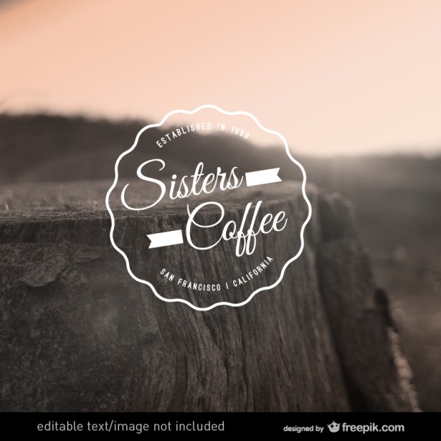 Coffee vector editable logo  Vector |   Download