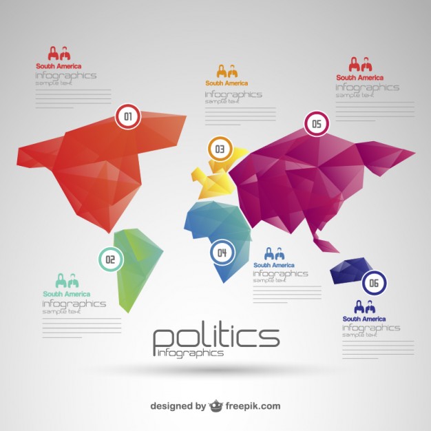 Politics world map  infographic   Vector |   Download