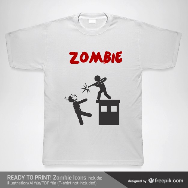 T-shirt zombie vector template  Vector |   Download