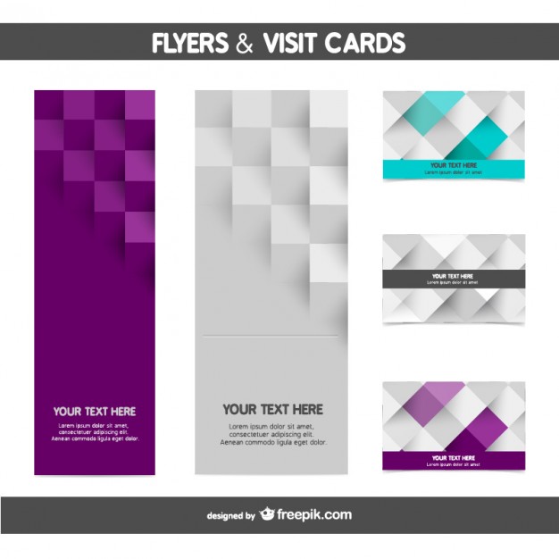 Mosaic flyer and card templates  Vector |   Download