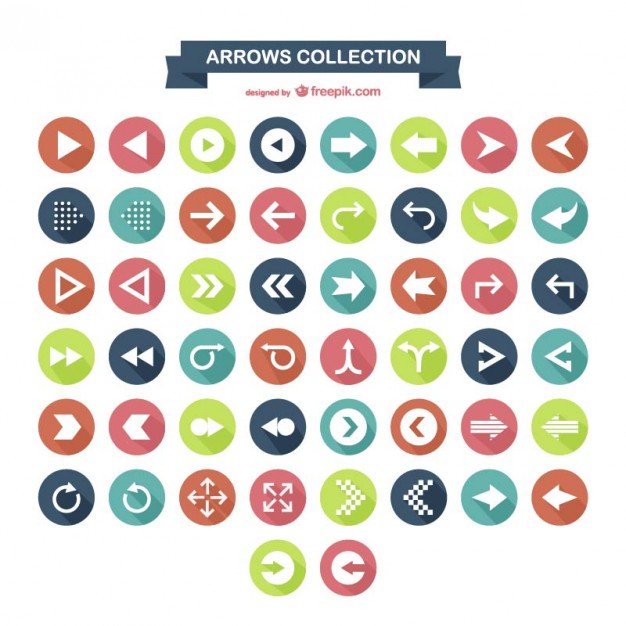 Arrow icons collection  Vector |   Download