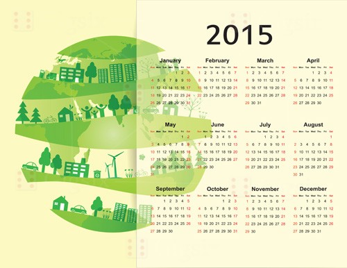 Printable Eco System Calendar 2015