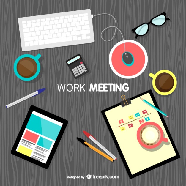 Work meeting background vector  Vector |   Download