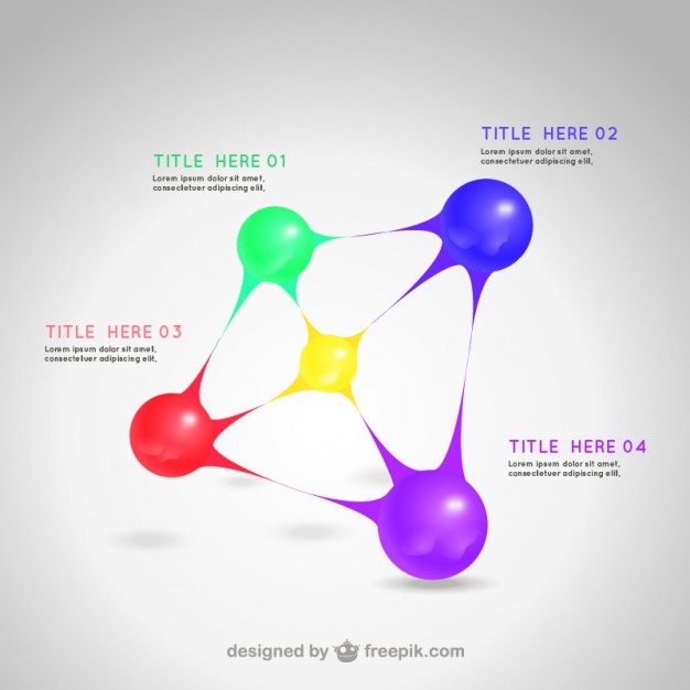 Template with color spheres  Vector |   Download