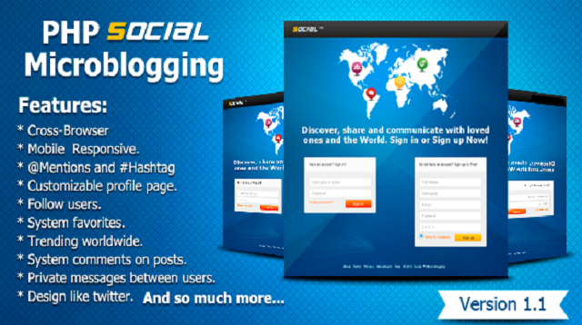 PHP Social Microblogging